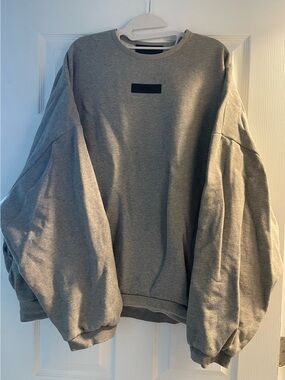 Fear of God Gray Oversized Crewneck Sweatshirt